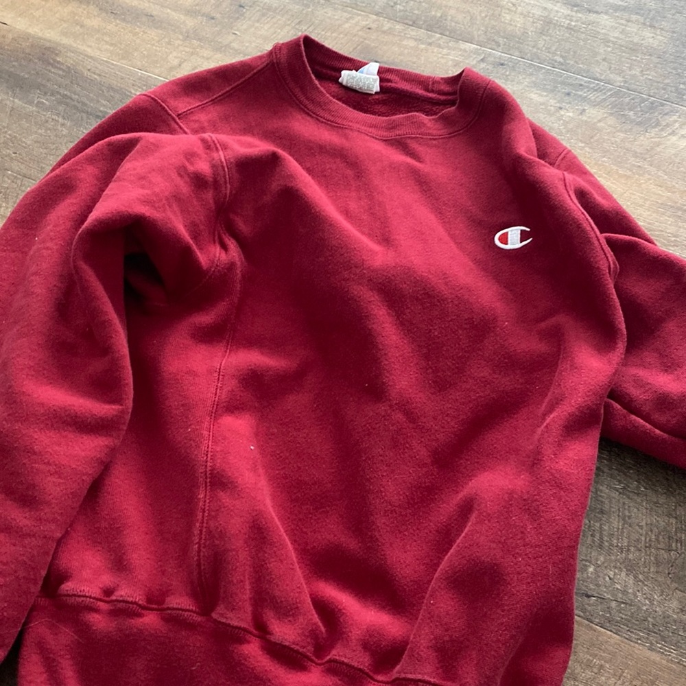 Red champion crew neck